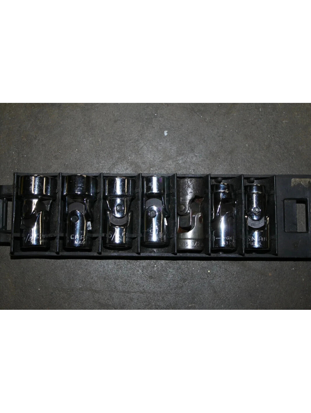 CRAFTSMAN 3/8" Drive SAE 7 Pc 6 PT Swivel Flex Socket Set USA 934445 missing 1/2